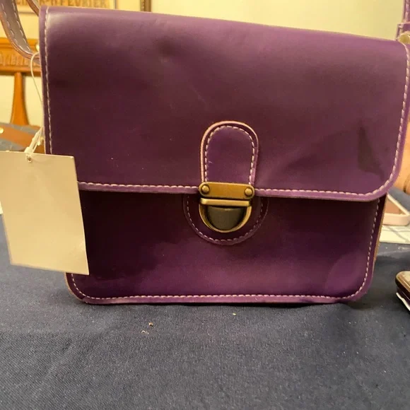 NWT Nicole Rucci purple shoulder bag - Picture 2 of 6